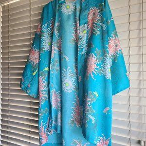 Turquoise kimono robe